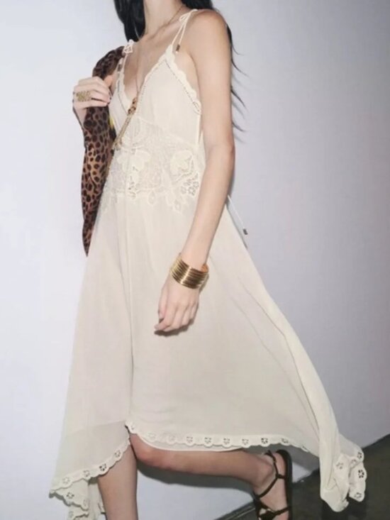 Zara Dresses & Skirts - Zara ZW Collection Asymmetric Crochet Dress